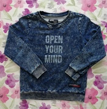 Pull garçon imitation jean