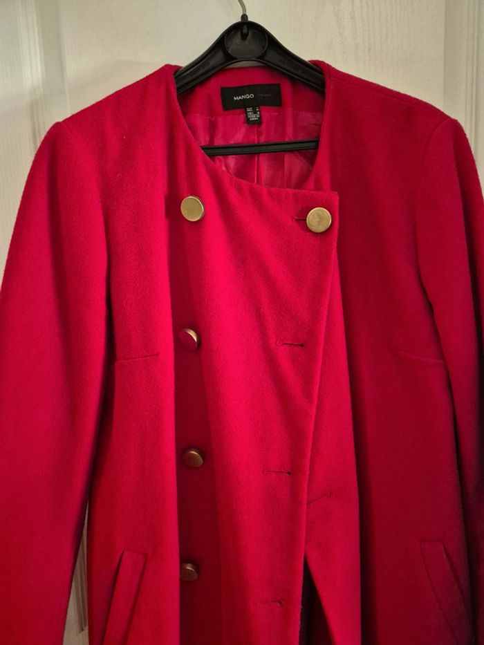 Manteau rouge #mango L - photo numéro 4
