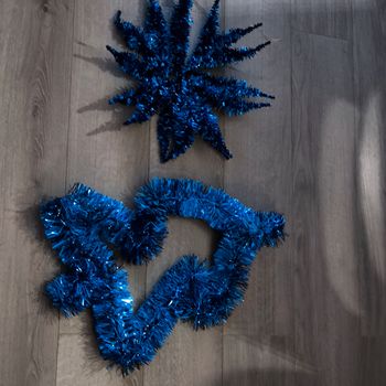 Lot de décoration de Noël bleu