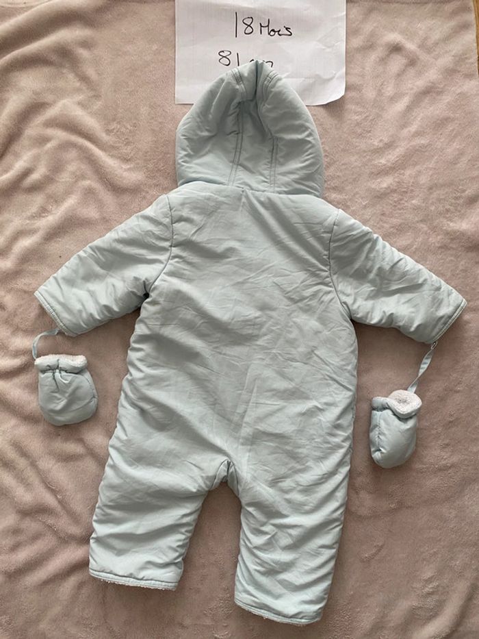 Combinaison / combi pilote chaude avec gants amovibles et capuche - Orchestra - 18 mois - TBE - photo numéro 4