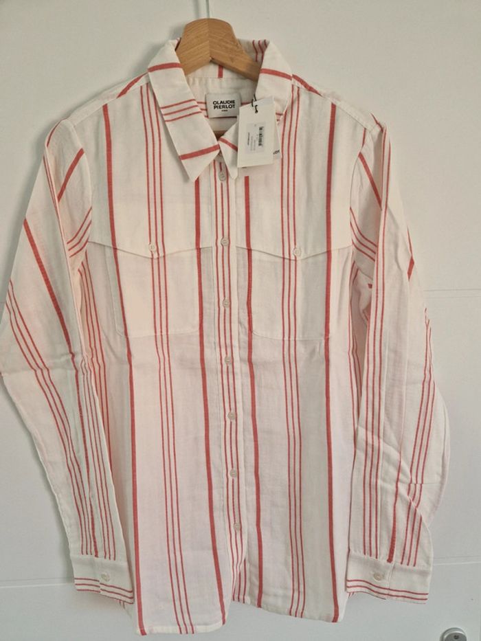 Chemise rayée Claudie Pierlot – Taille 38 – Neuve avec étiquette - photo numéro 2