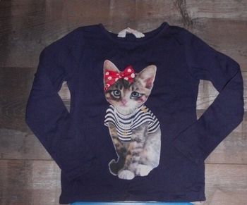 Haut manche longue chat