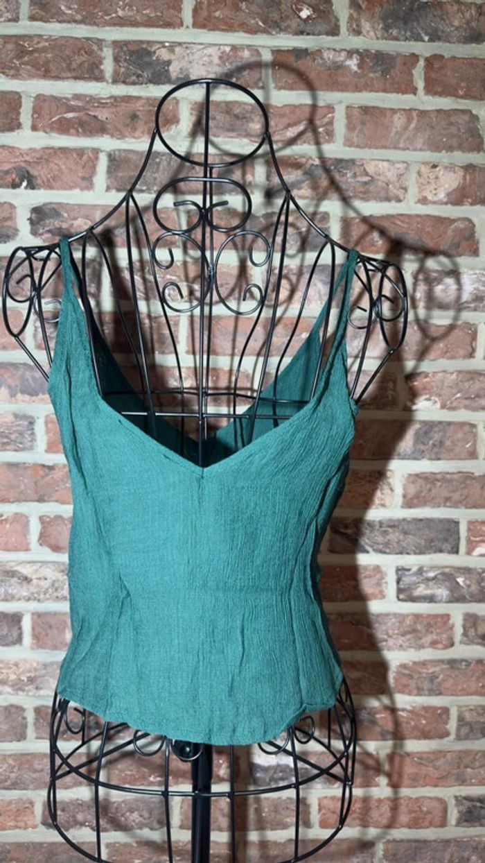 Top vert nylon avec un noeud Shein Taille S / 36 - photo numéro 7