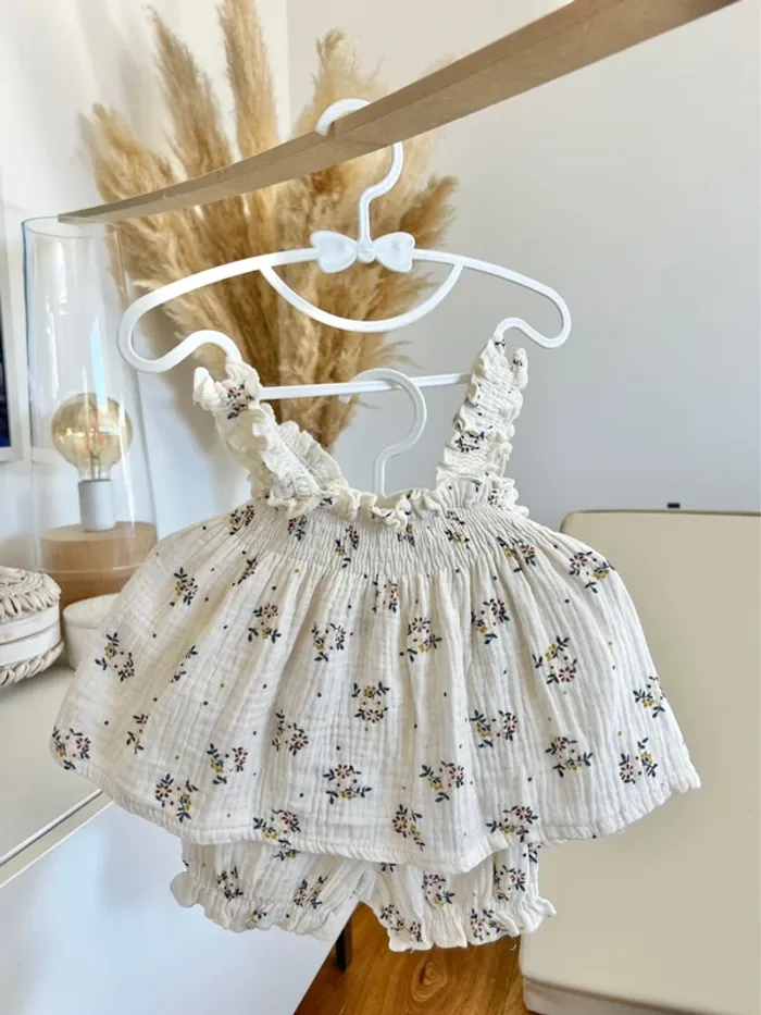 Ensemble débardeur et short bouffant 73cm/9mois - SheIn - photo numéro 2