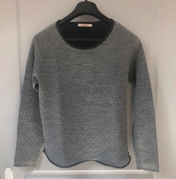 Pull bi matière camaïeu taille 1 gris