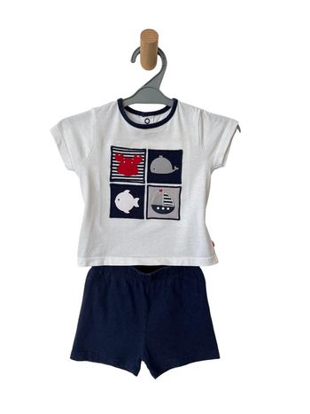 Pyjama d’été 2 pièces à accrocher ensemble - Obaïbi 6 mois (68cm)