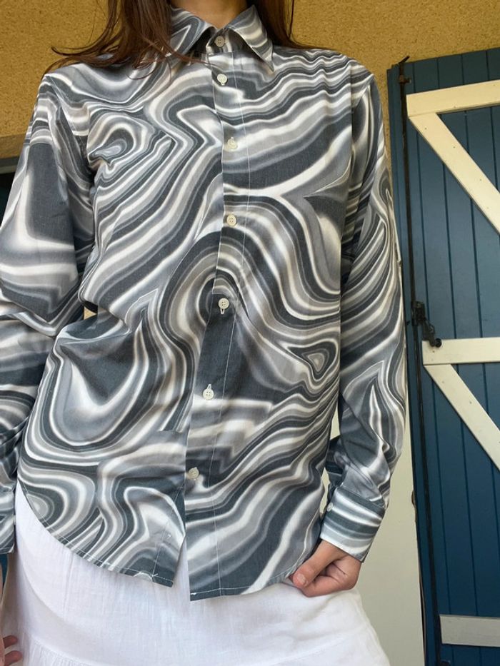 Chemise vintage bohème champêtre y2k rétro 2000yer siren office - photo numéro 4