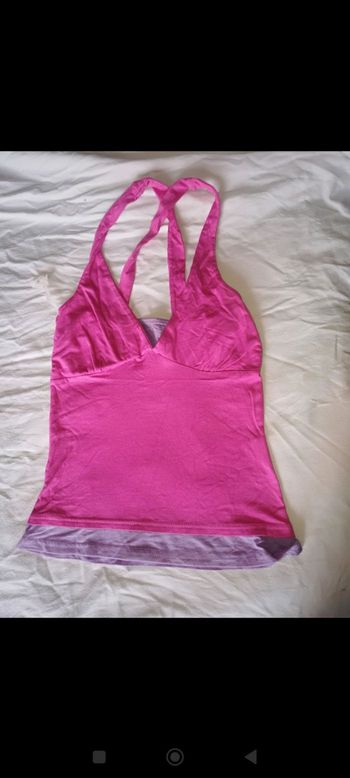 Débardeur rose/violet dos croisé Jennifer taille S neuf 4€