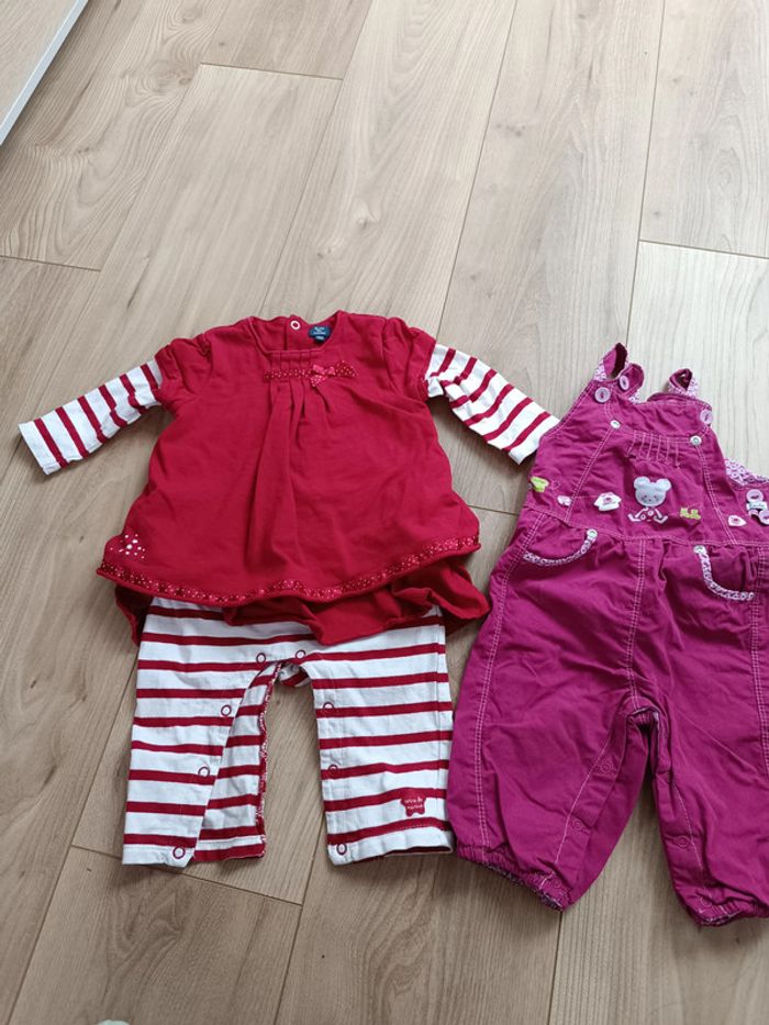 Lot de 2 ensembles combinaisons fille 6 mois