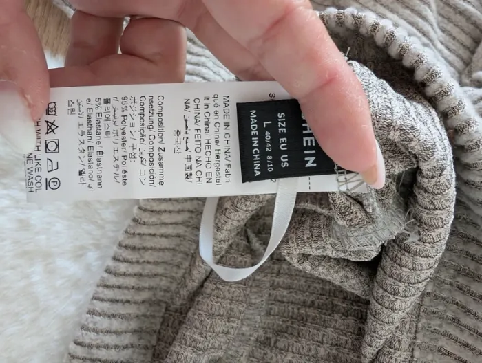 Legging de grossesse côtelé beige taille L shein neuf avec étiquette - photo numéro 5