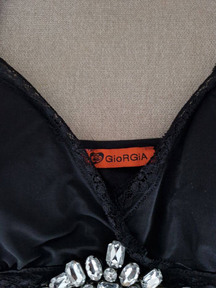 Robe noire à volants Giorgia - photo numéro 7