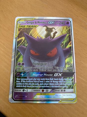 carte Pokémon rare gengar et mimikyu