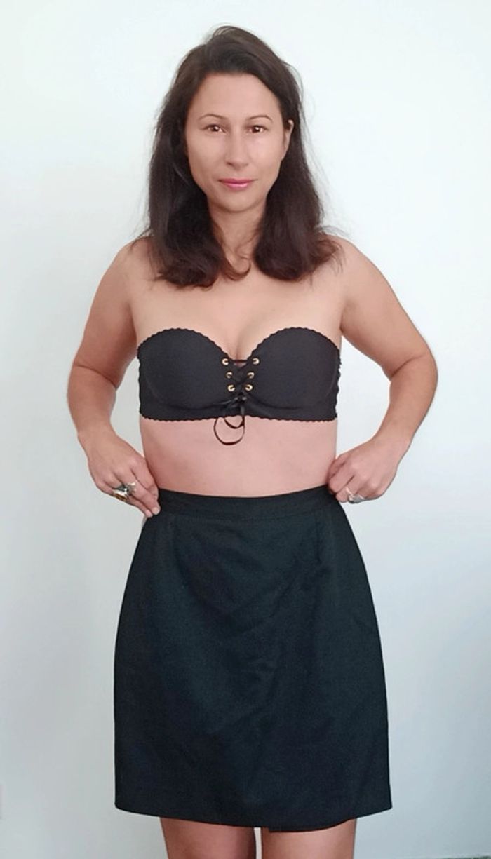 Jupe noire chic vintage taille haute 38 - photo numéro 2