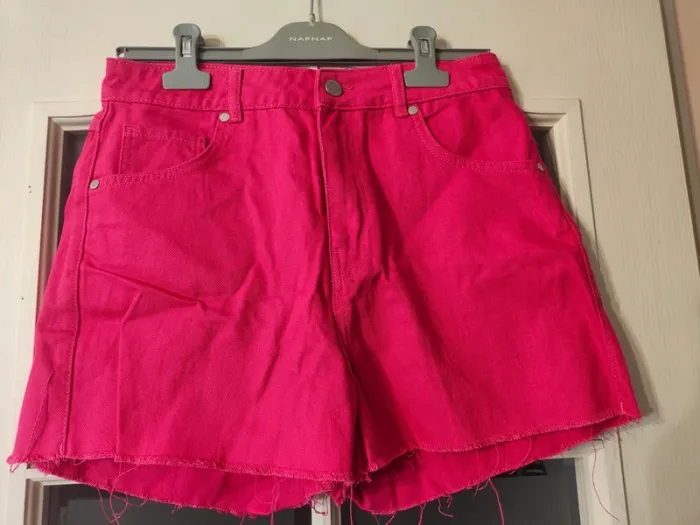 Short rose en jean 38
