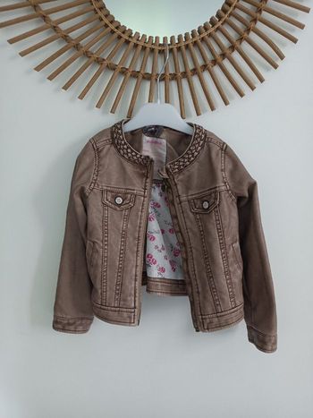 Veste en cuir marron orchestra 4ans