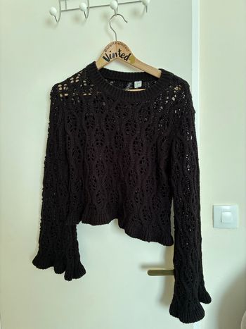 Pull noir ajouré H&M – Taille S – Très bon état