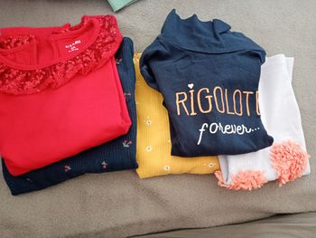 Lot de 5 t-shirts manches longues