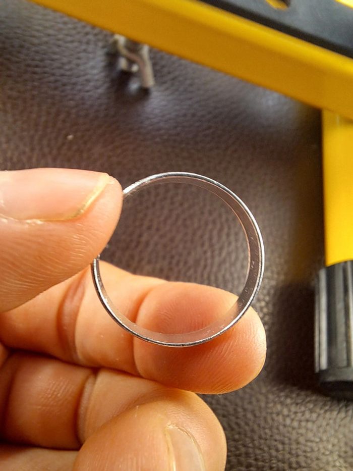 Bague en aluminium argentée - photo numéro 3