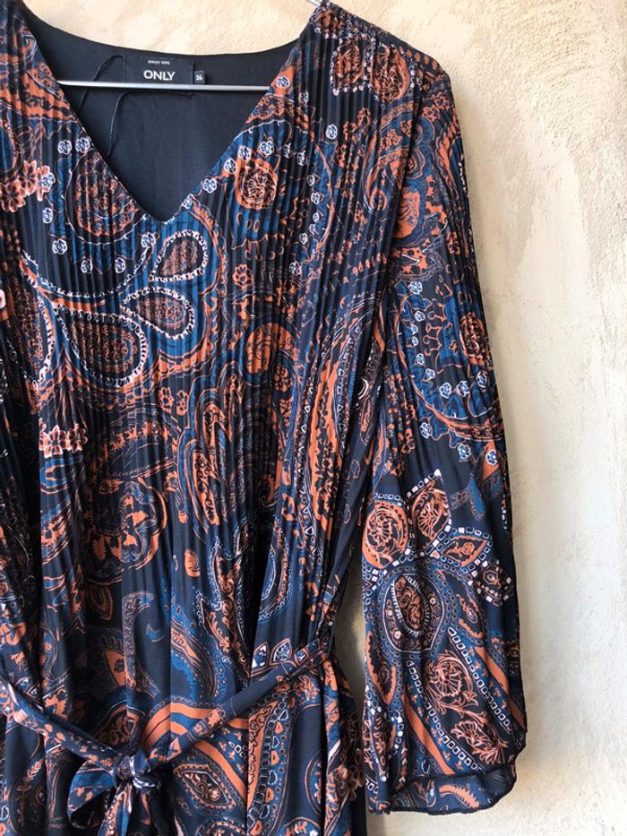 Robe bohème ceinturé à motifs cachemire Only M - photo numéro 2