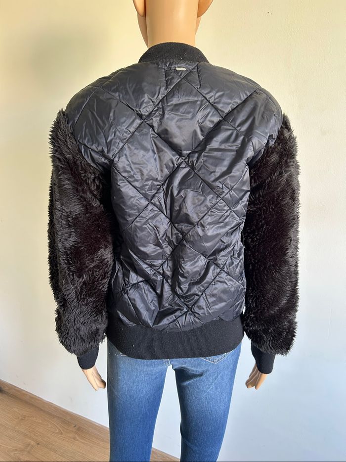 Manteau noir bi matière IKKS taille 36 TBE - photo numéro 6