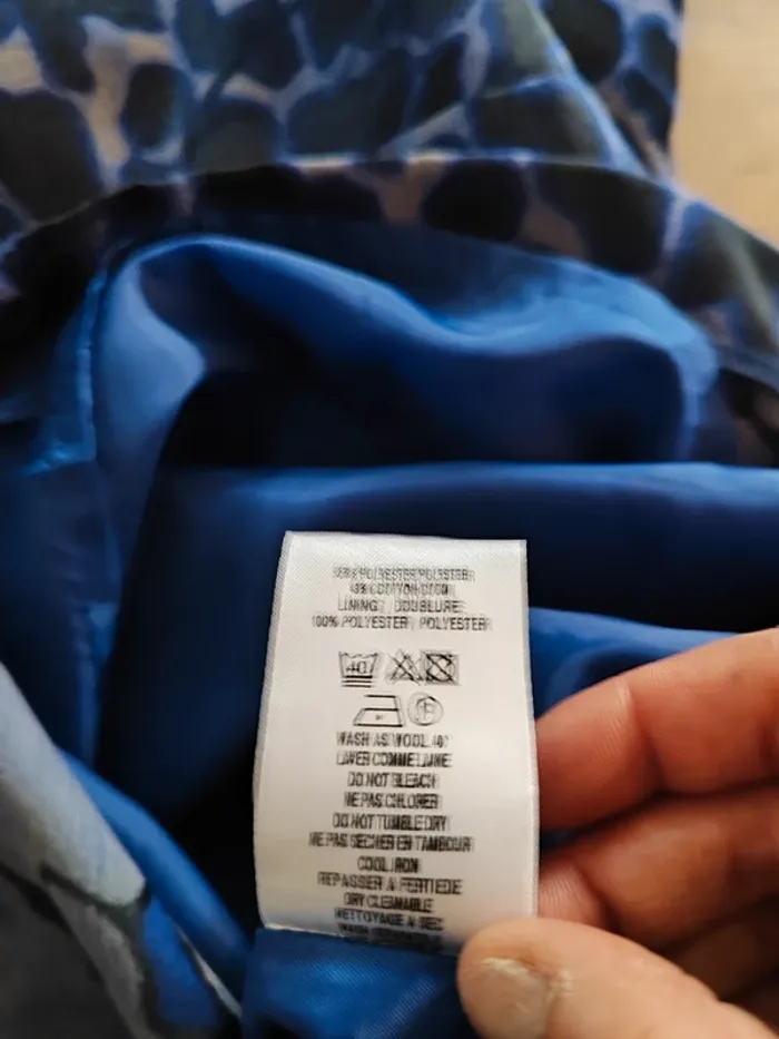 Robe Kaliko Bleue à Imprimé, Taille 38 - Élégance Moderne pour Toutes les Occasions ! - photo numéro 7
