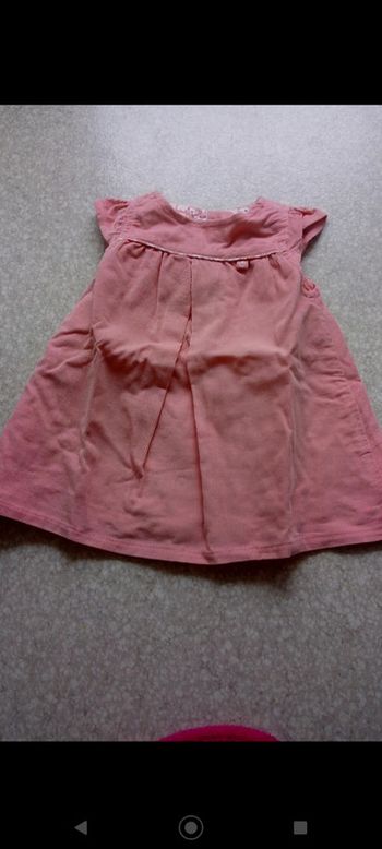 Robe d'hiver en velours orange Cadet Rousselle