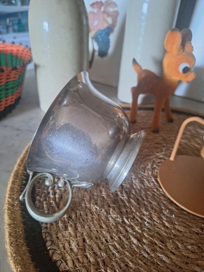 Tasse ancienne en métal argenté Bernadorf - photo numéro 5