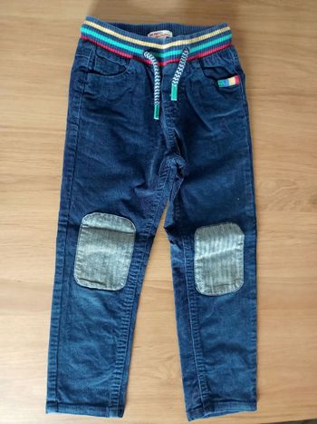 Pantalon velours bleu marine garçon Du pareil au même 4 ans