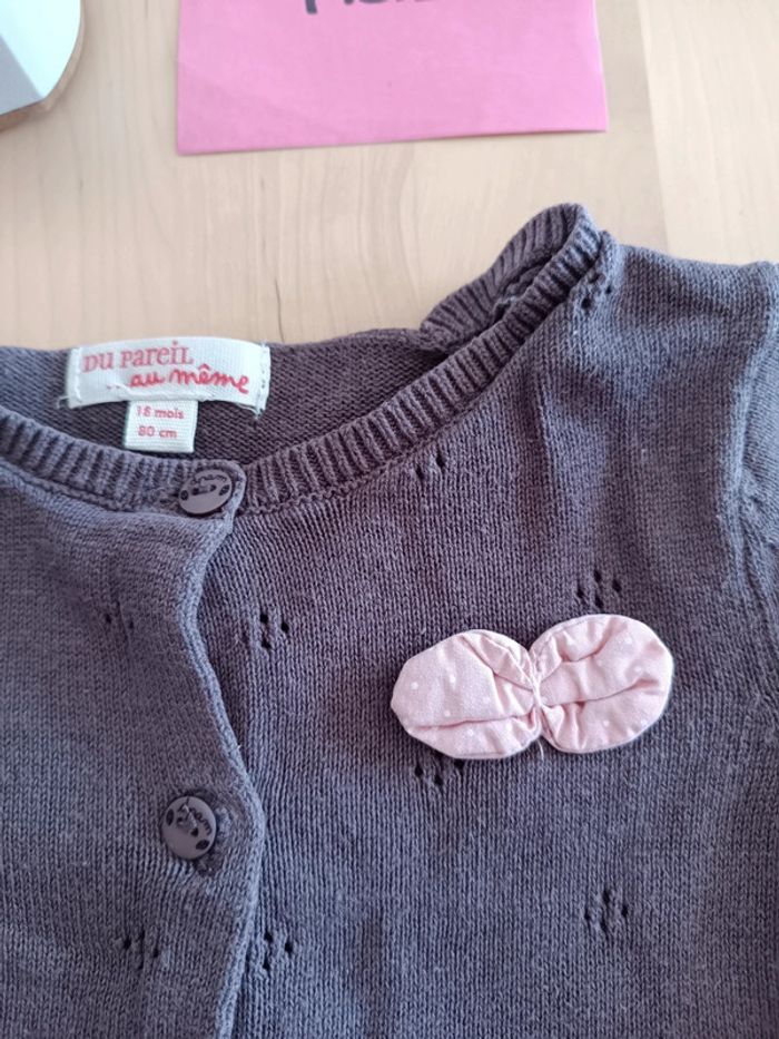 Gilet marron 18 mois DPAM - photo numéro 3