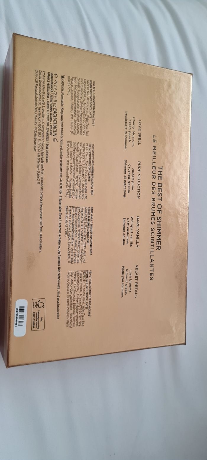 Coffret brumes shimmer Victoria's secret