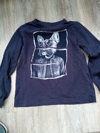 Tee shirt manche longue chien 8A