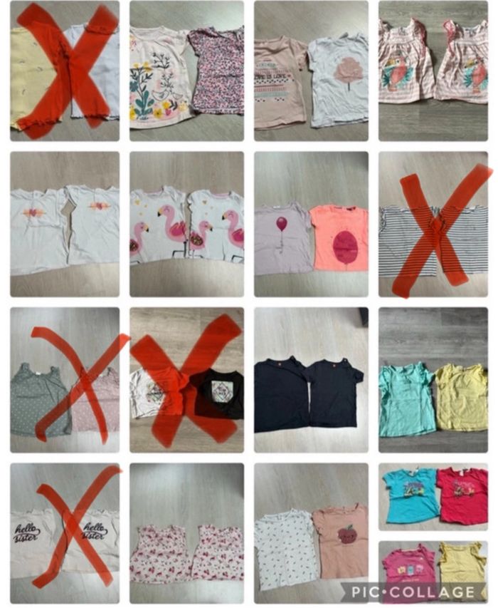 Lot de 50 vêtements filles / jumelles taille 12mois - photo numéro 2