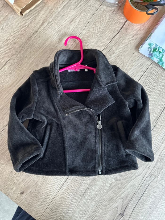 Cardigan noir velours esprit motard ikks 18 mois - photo numéro 2