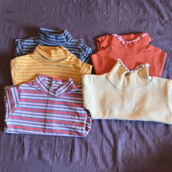 Lot 5 hauts manches longues bébé fille