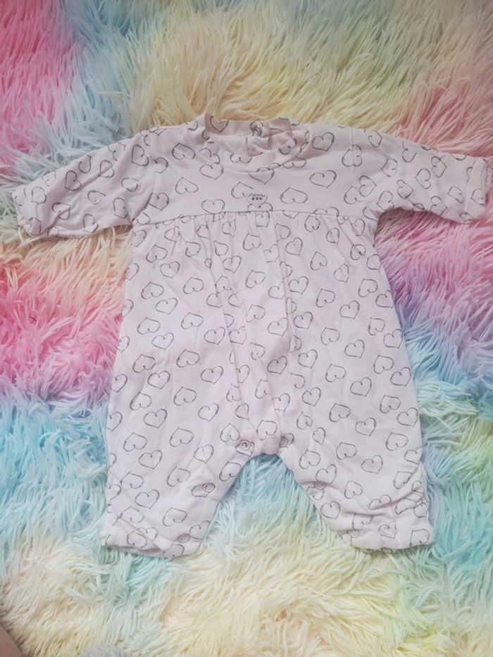 🌸 Pyjama de naissance absorba rose avec cœur