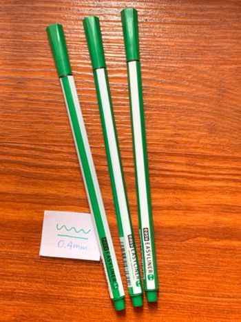 Lot 3 Feutres fineliner Easyliner vert