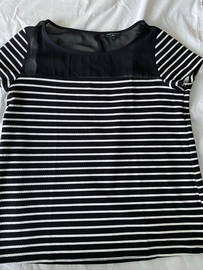 Blouse tee shirt femme grain de malice L - photo numéro 4