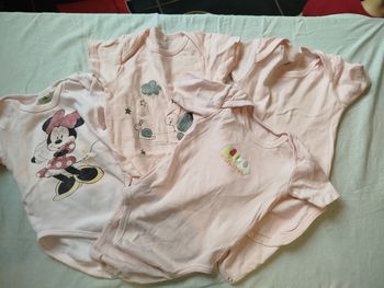 Lot de 4 bodies roses 24 mois