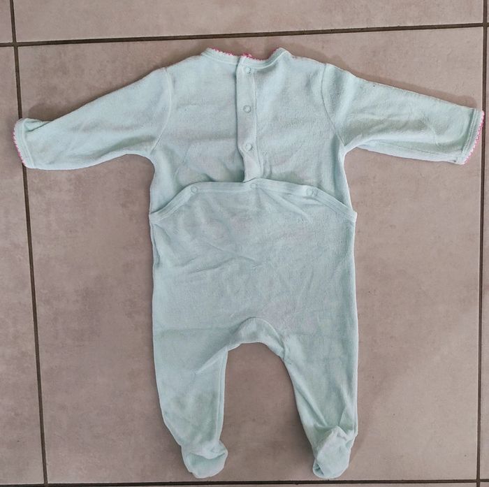 Pyjama velours fille - 6 mois - photo numéro 2