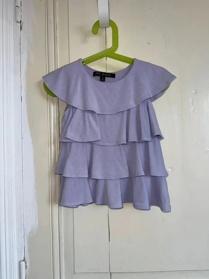 T-shirt Lili Gaufrette à manches courtes, taille 4 ans