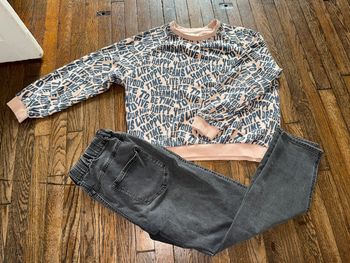 Sweat et jeans plutôt large Monoprix  14 ans