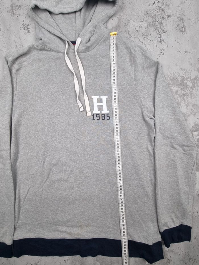 Sweat à capuche Tommy Hilfiger gris – Taille M Femme (mesures en photos) - photo numéro 6