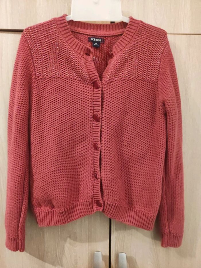 Gilet rouge pailettes Kiabi 3 ans