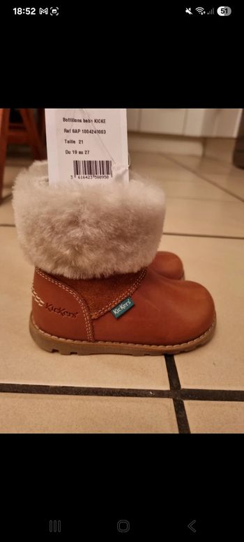 Bottines kickers neuves fourrées taille 21