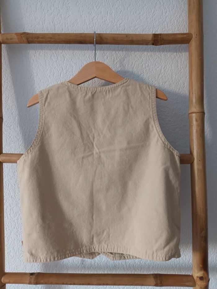 Gilet sans manches coloris beige lin 6 ans - photo numéro 4