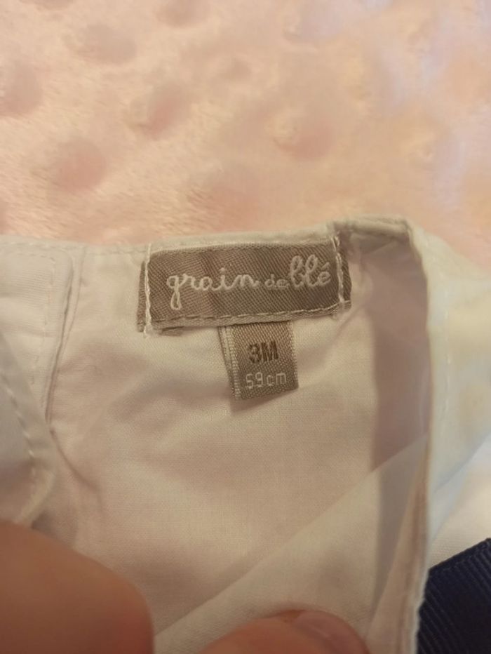 Robe été rayée blanche et bleu 3 mois - photo numéro 2