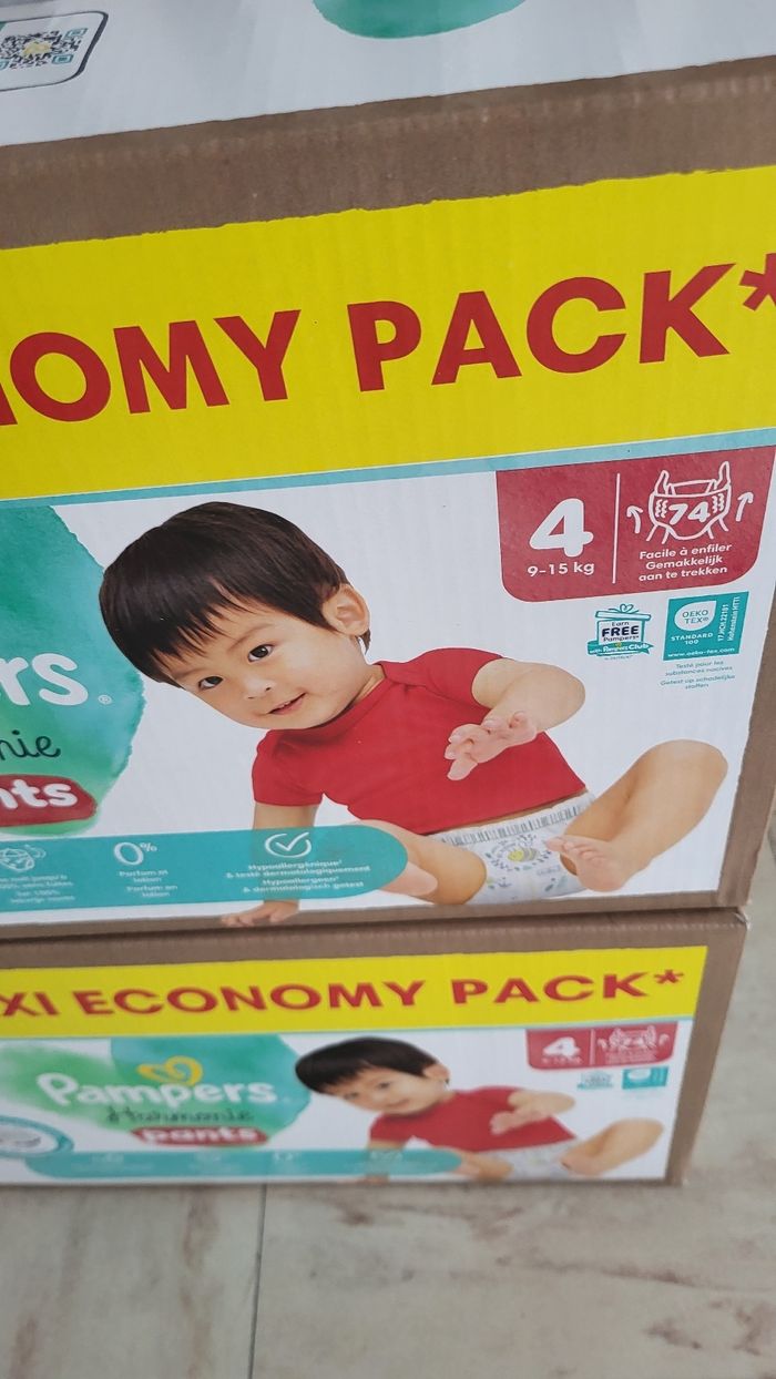 2 maxi packs couches pampers pants harmonie taille 4 - photo numéro 2