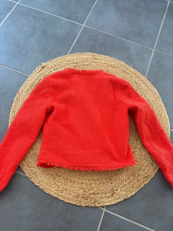 Veste blazer rouge orange - photo numéro 4