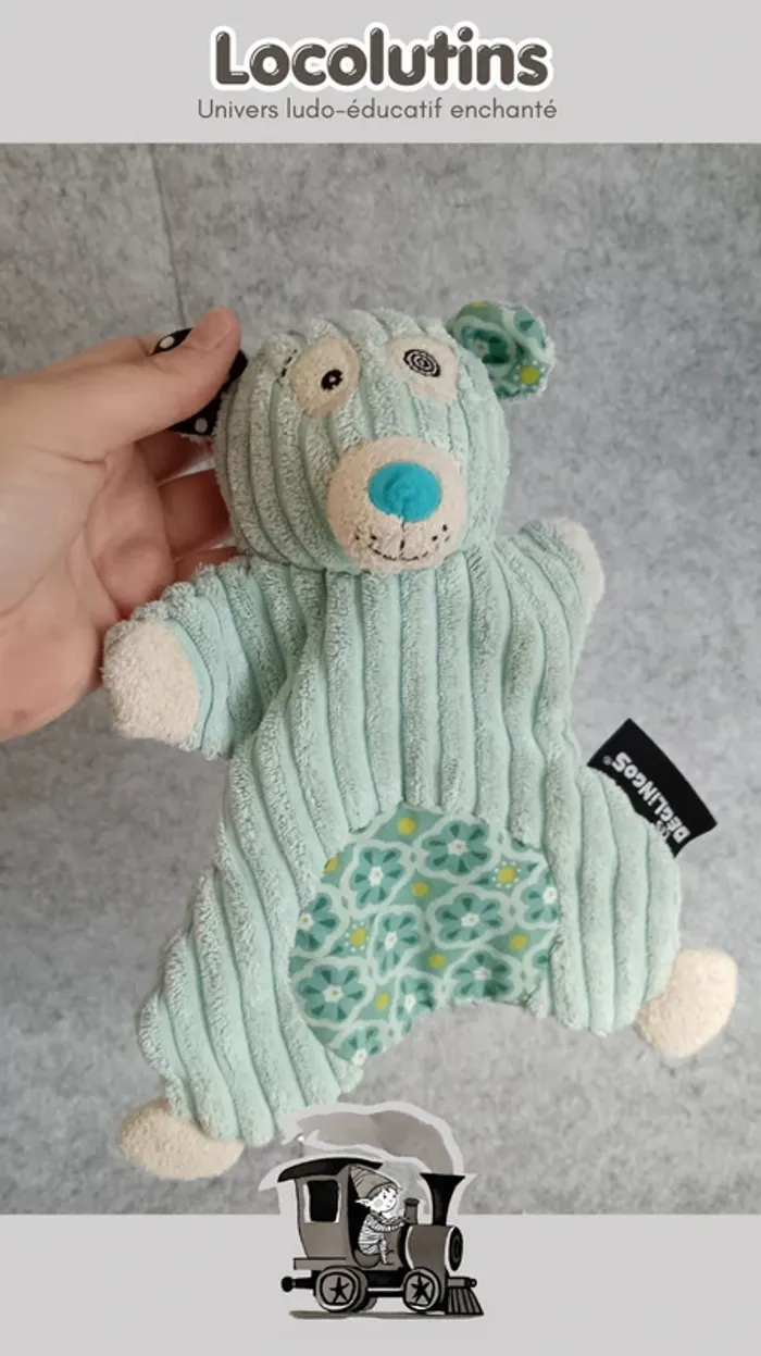 🚂 Doudou ours polaire Deglingos - photo numéro 5