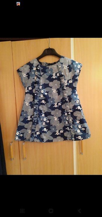 Jolie robe d'été doublee fille 5 ans Marine vertbeaudet